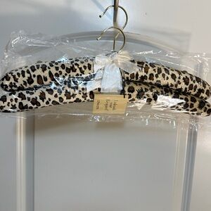 Chico's Velvet Padded Hangers (2) Sealed Leopard Print Closet Accessory Organiz